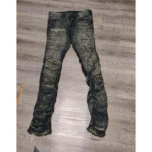 Jordan Craig distressed Legacy Edition size 30x33 Martin Stacked Flared Bottoms